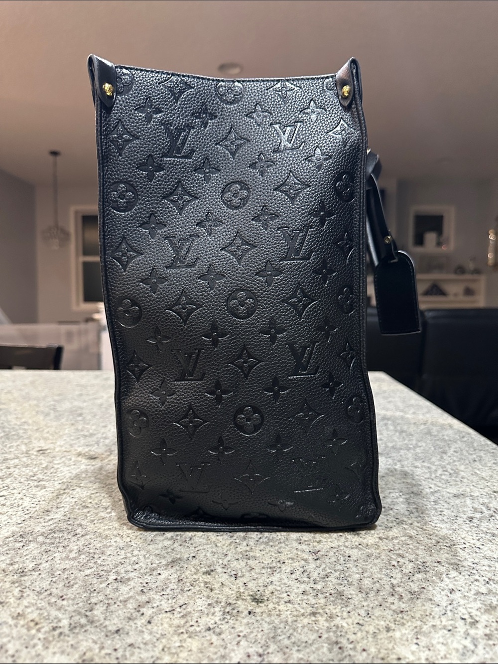 LV Black Go Tote with Gold Hardware & H Navy belt bundle (or better offer) - Picture 4 of 11